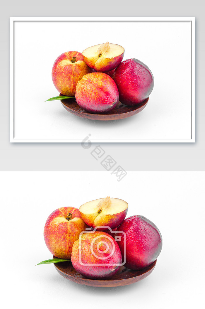 清新水果油桃摄影图图片
