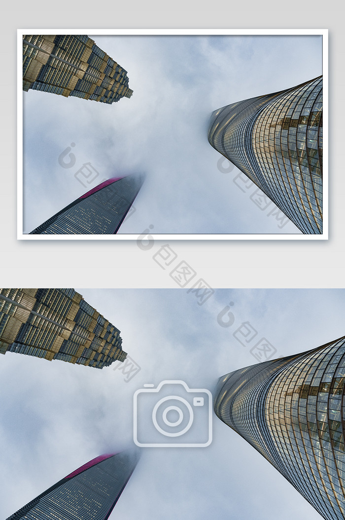 大气壮观的上海陆家嘴三件套建筑风光摄影图