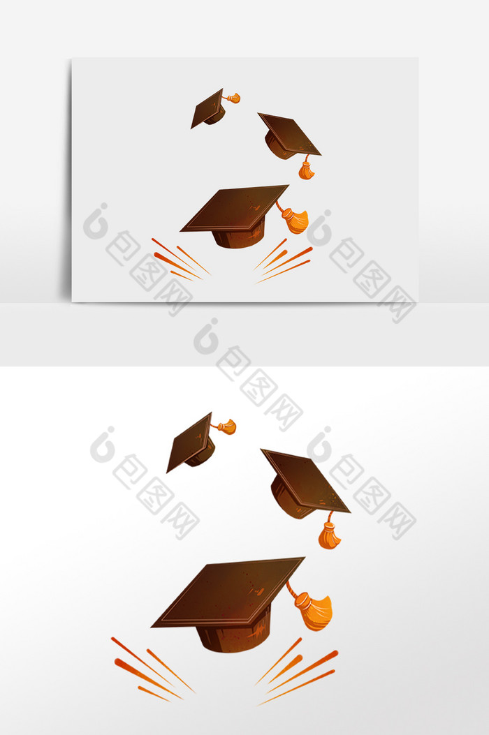 庆祝毕业季学士帽博士帽插画图片图片