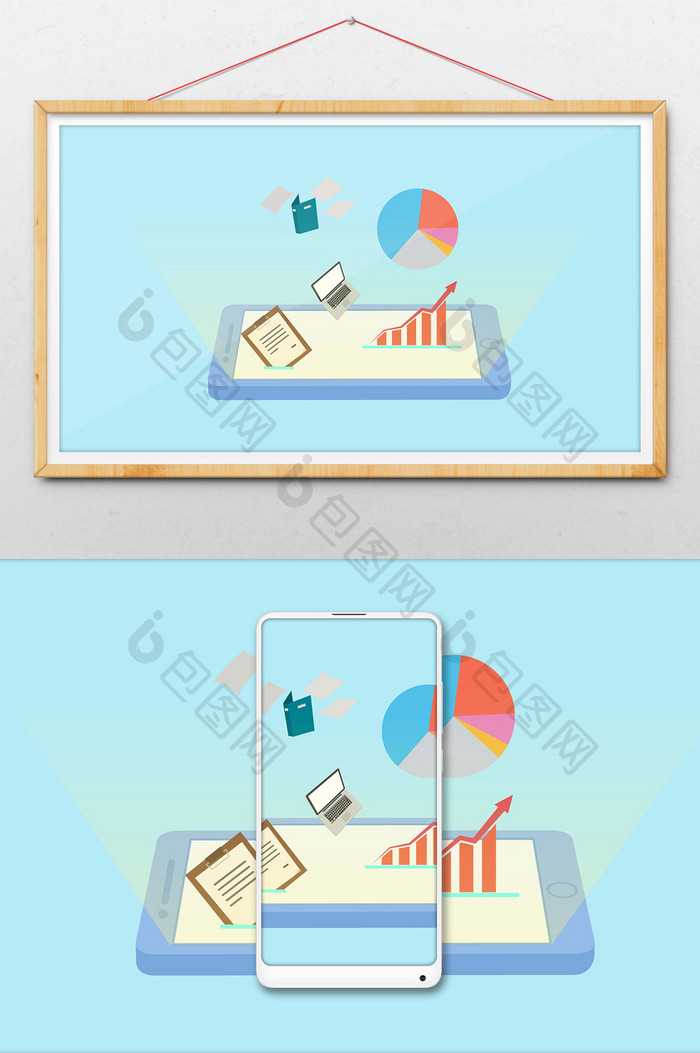 手机工作数据图信息图分析动图GIF
