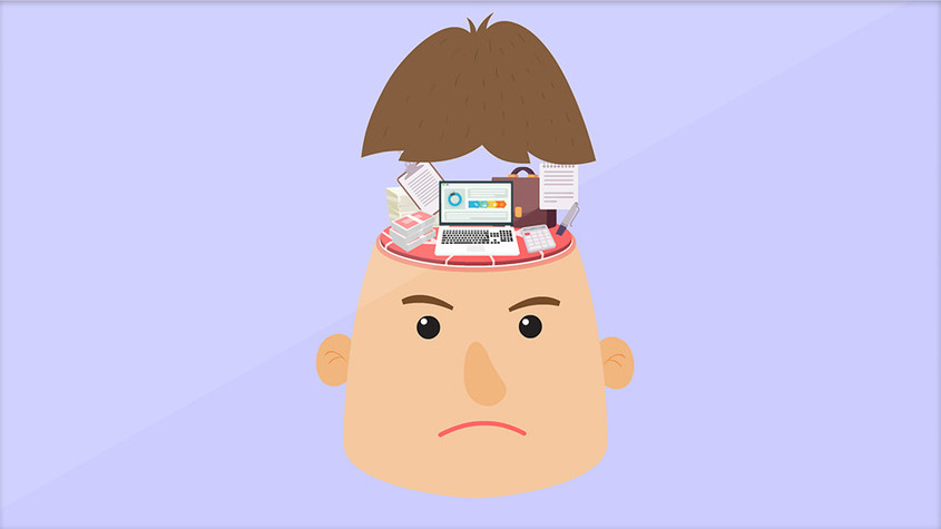 工作狂满脑子工作动图gif