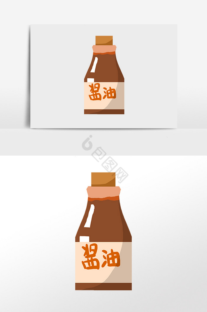调味品黄豆酱油插画图片