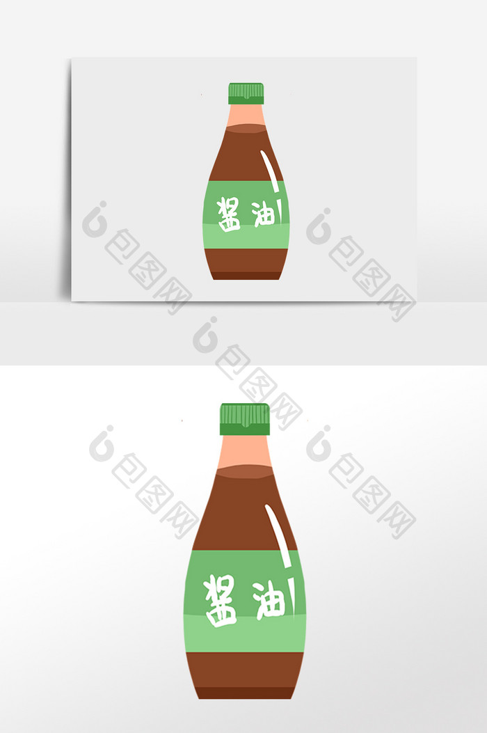 手绘美味美食调味品酱油插画