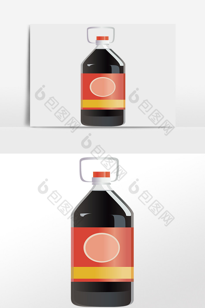 佐料调味品大桶酱油插画图片图片