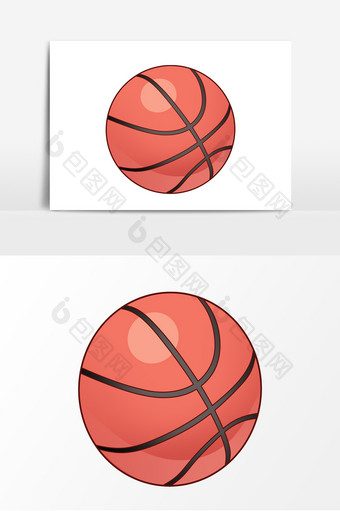 运动会篮球手绘形象元素图片