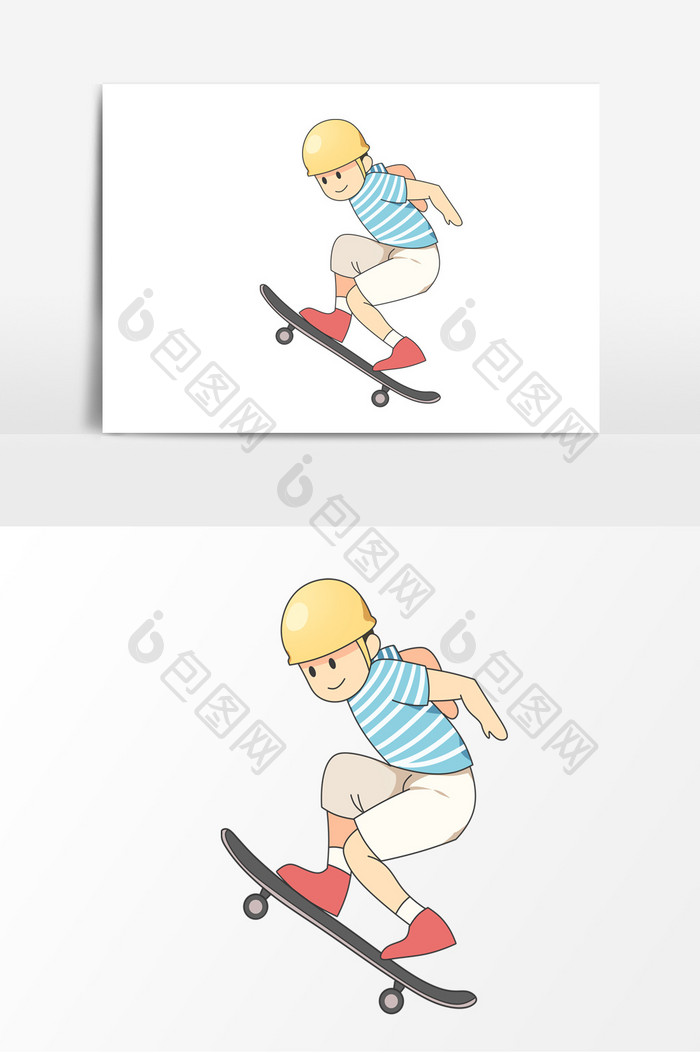 五四青年节玩滑板的小孩