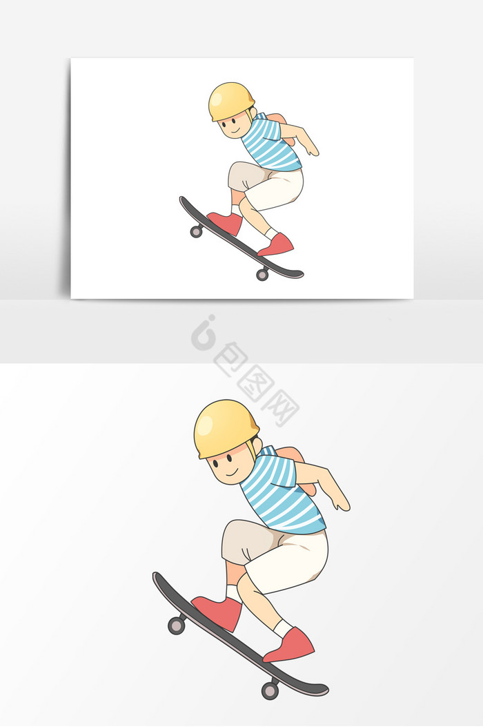 五四青年节玩滑板的小孩图片