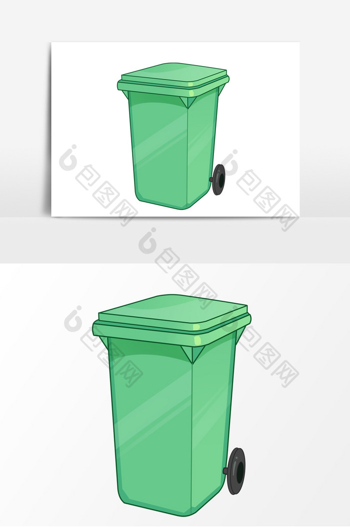 垃圾桶形象元素卡通元素