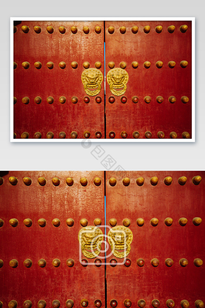北京天坛红色大殿宫门摄影图图片