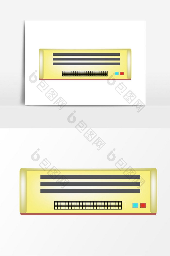 卡通黄色空调矢量元素