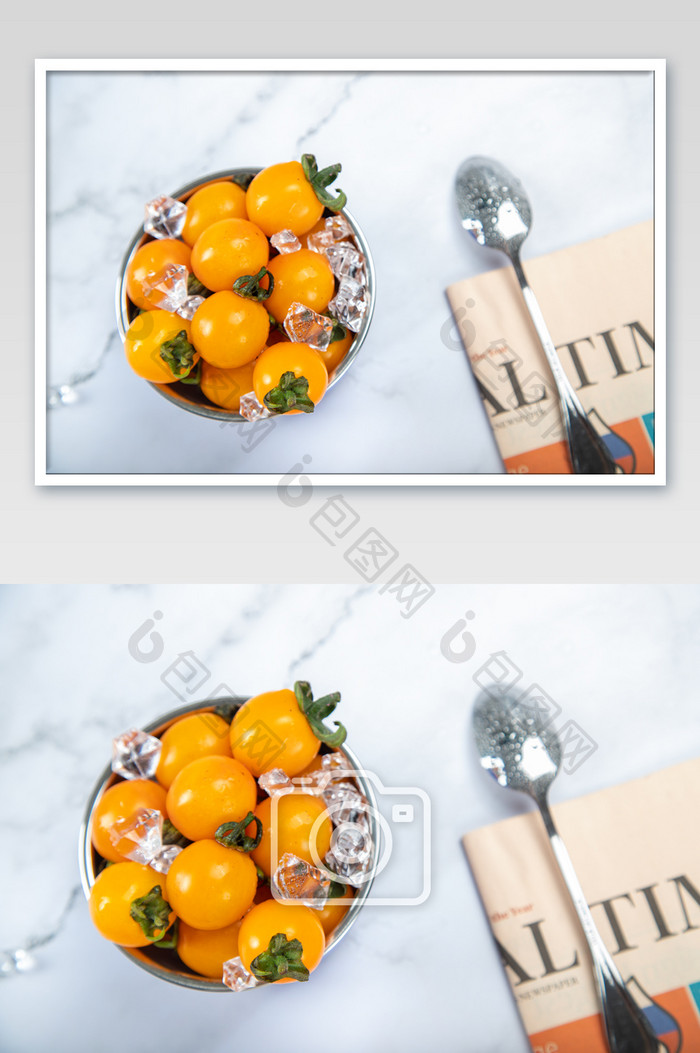 黄色小番茄美食摄影图