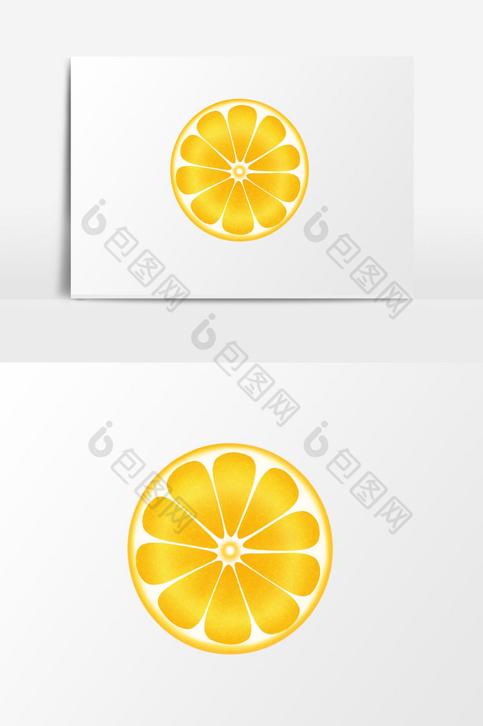 创意初夏可爱夏天柠檬元素免扣水果柠檬片