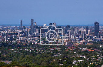 澳洲布里斯班城市全景摄影图片