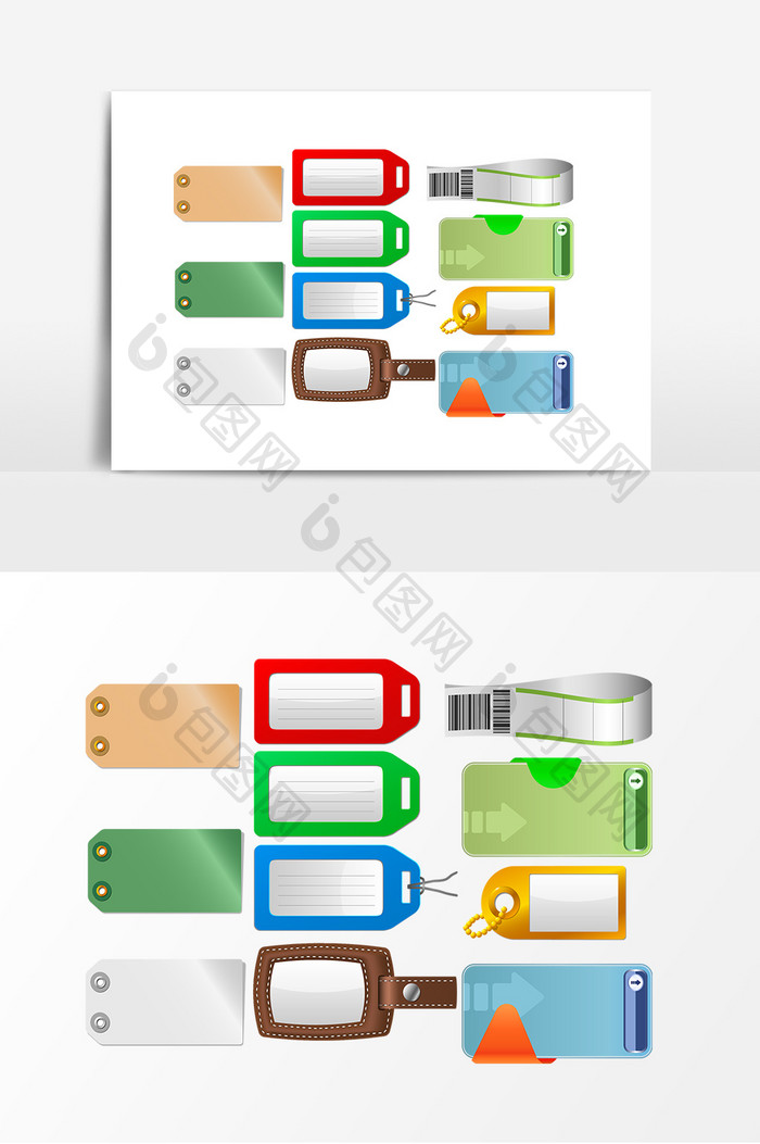 彩色标签吊牌设计素材