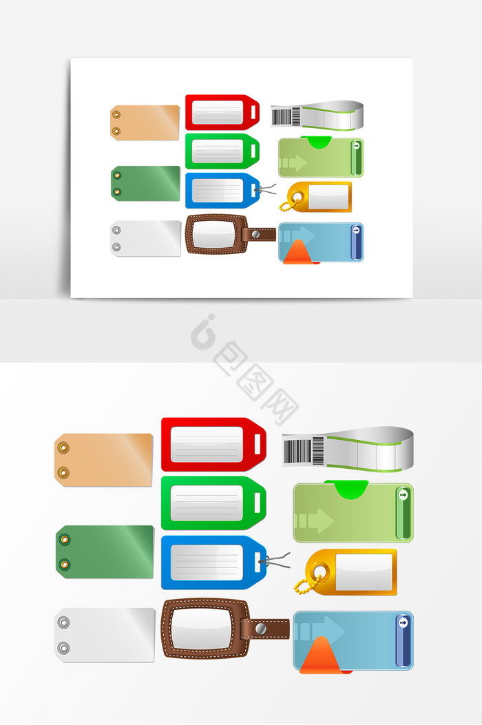 彩色标签吊牌图片