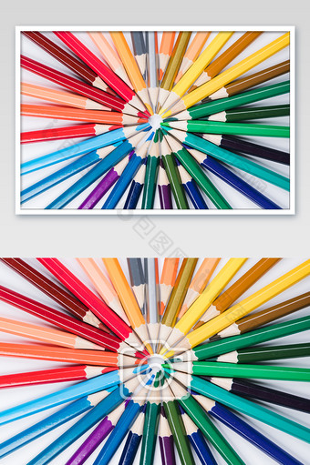 创意彩色铅笔水彩笔图片