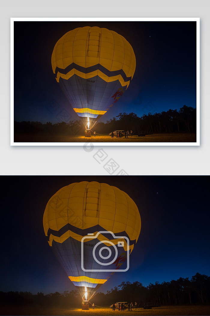 澳洲马里巴热气球等待上空摄影图片