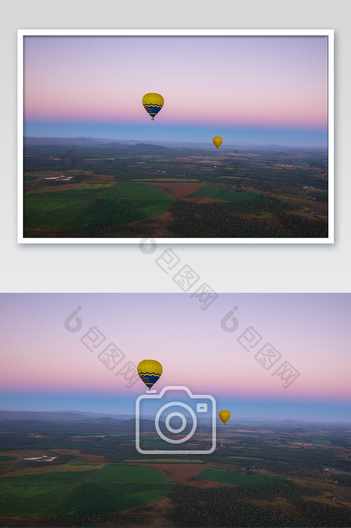 马里巴飞翔中的热气球摄影图片