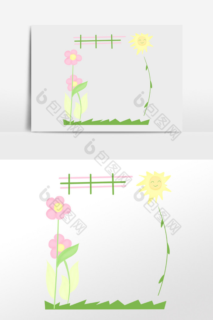 植物花朵装饰边框插画图片图片