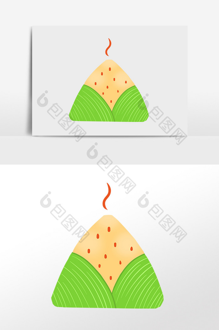 端午节传统美食热粽子插画