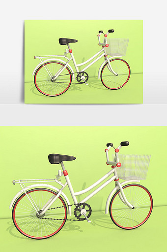 仿真C4D自行车 产品模型 标准渲染图片