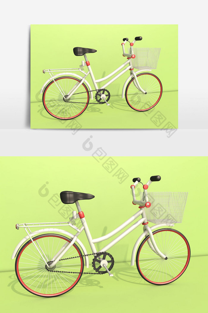仿真C4D自行车产品模型标准渲染图片图片