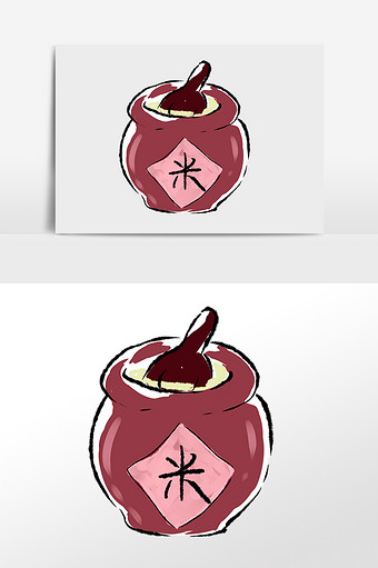 手绘日式米酒日本料理酒插画