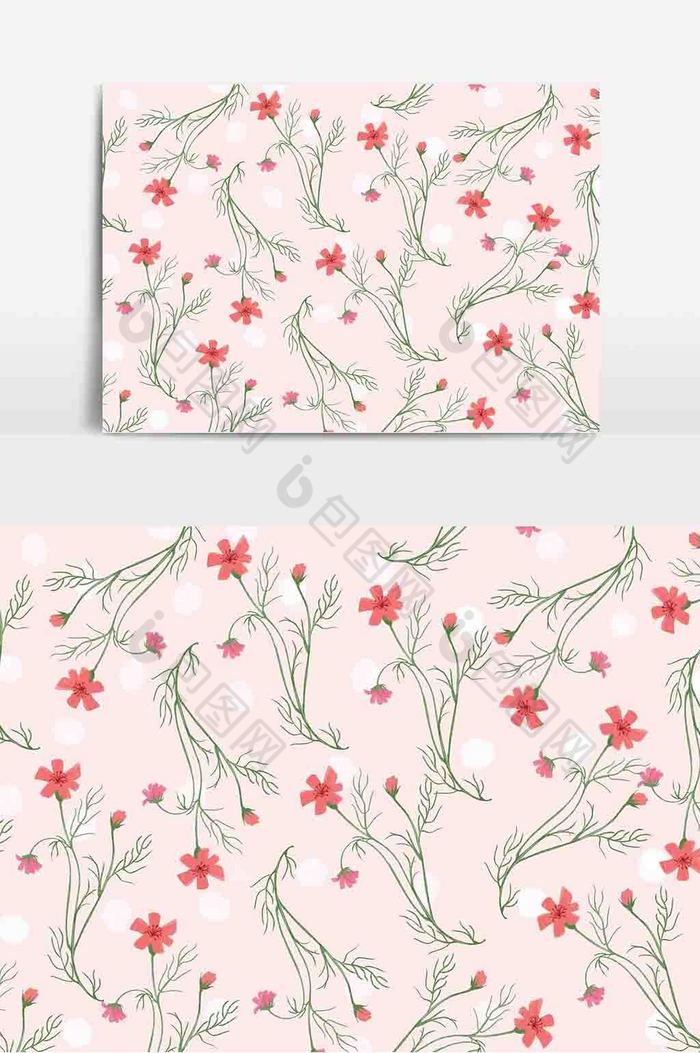 可爱卡通手绘小清新小碎花背景元素模板 包图网