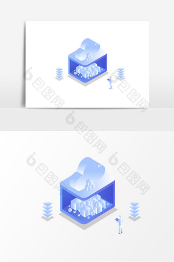 2.5D透气渐变概念管理员查看云仓库图片