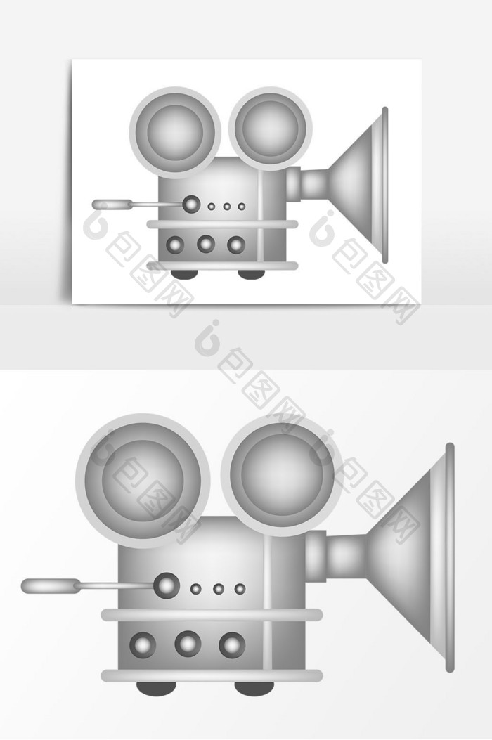 银色摄像机矢量元素