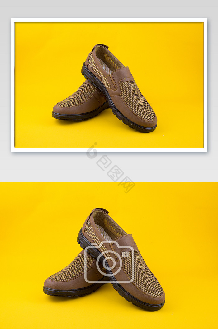 纯色凉鞋男士摄影图图片