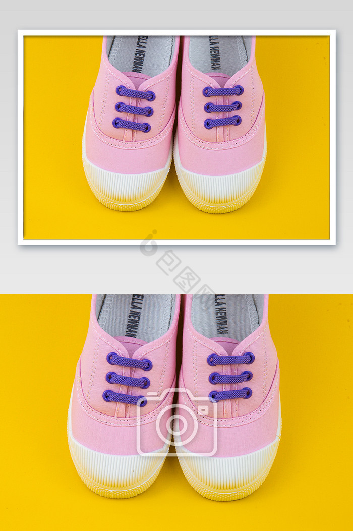 纯色粉色童鞋摄影图图片