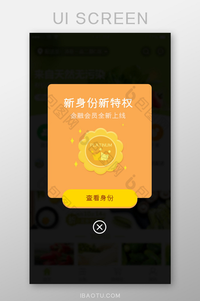 新特权会员身份勋章弹窗弹出黄色图标图片图片