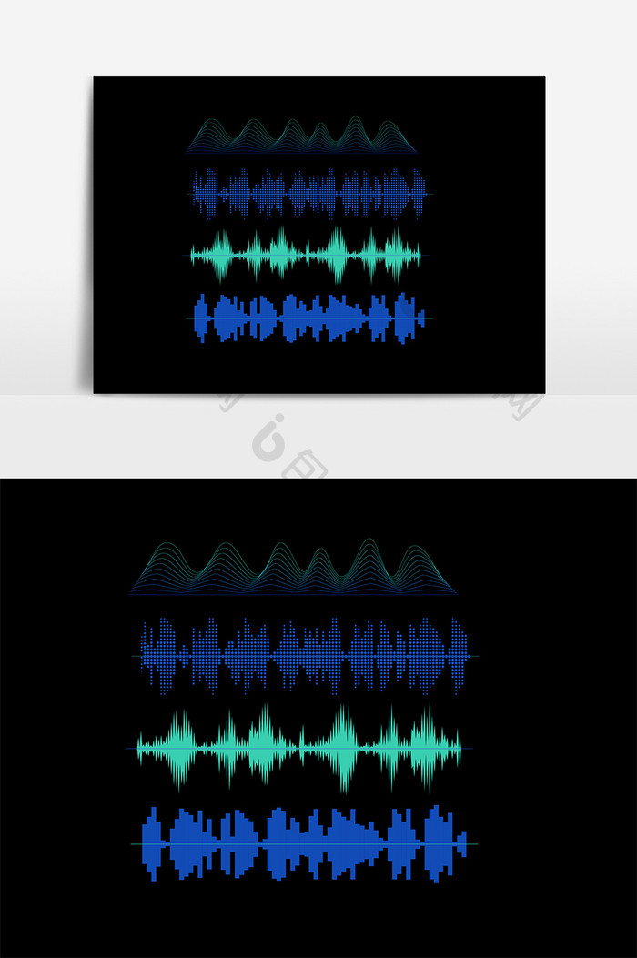 音乐声波心电图设计元素