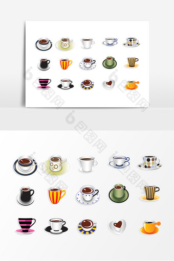 咖啡咖啡杯杯具设计元素图片