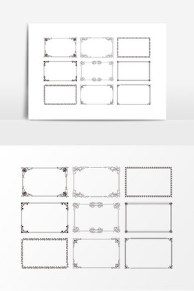 矩形边框设计元素