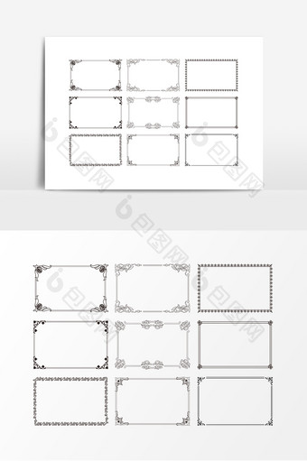 矩形边框设计元素图片