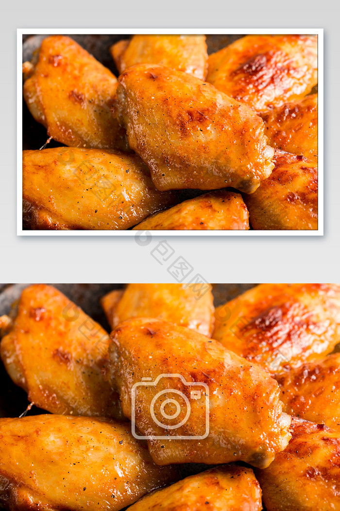 高清美食小吃鸡翅细节摄影图