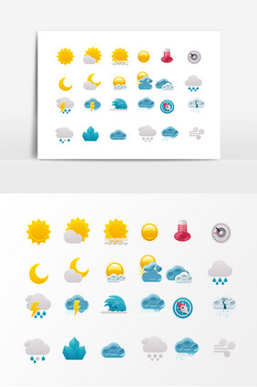 天气预报图案装饰素材