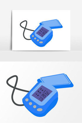 血压计的简笔画彩色图片