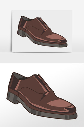 男士皮鞋鞋子插画图片