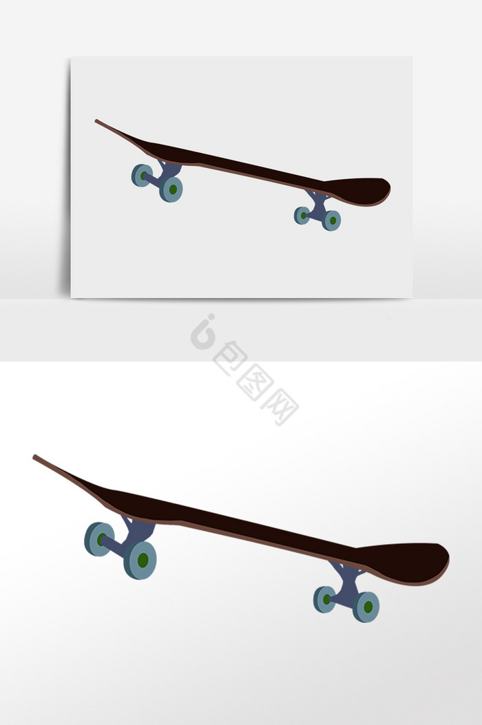 滑板车快乐滑板玩具滑板滑轮插画图片