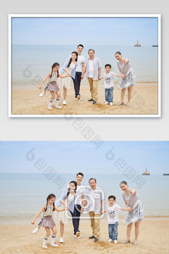 家庭日温馨度假沙滩玩乐图片