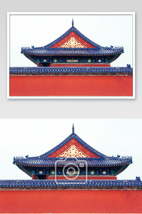 黑瓦屋顶建筑群古风青砖绿瓦古建筑的春天墙面砖青砖纹理材质图青砖绿