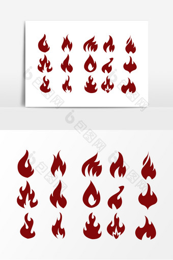 火焰火苗装饰图案设计元素图片
