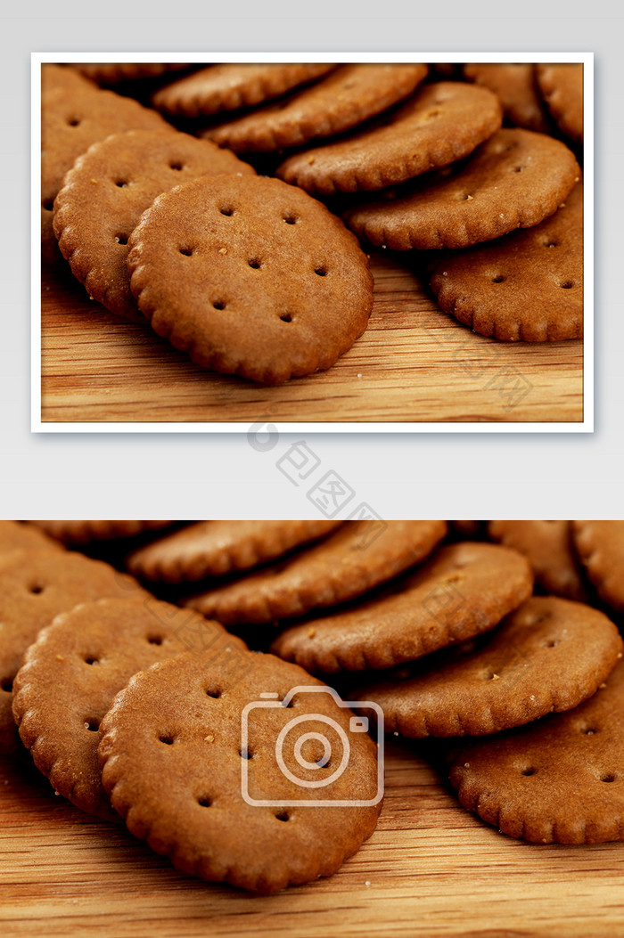 美食零食圆形饼干高清细节摄影图