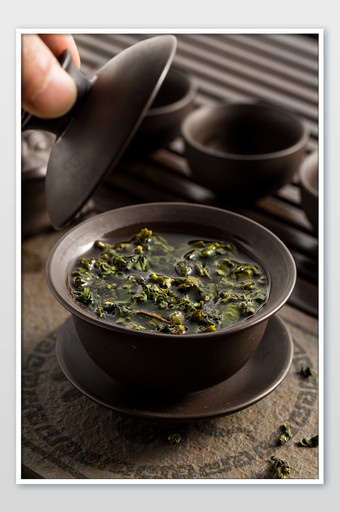 中式茶道中国风铁观音茶叶摄影图片