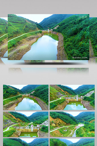 航拍湖泊山川风景4K视频图片