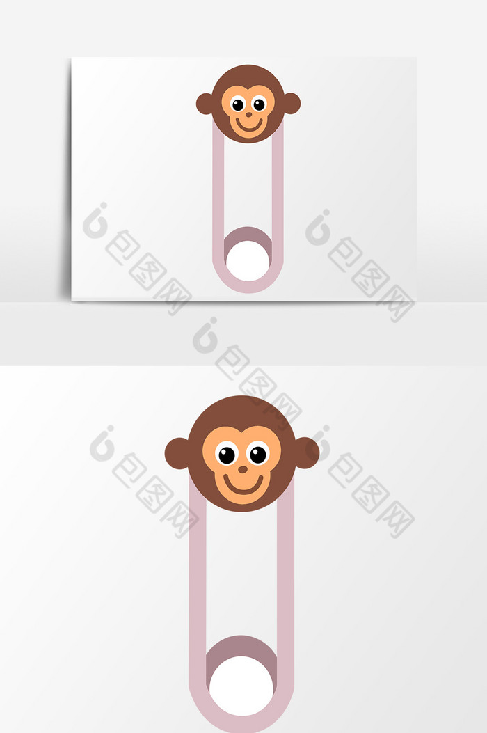 褐色猴子别针图片图片