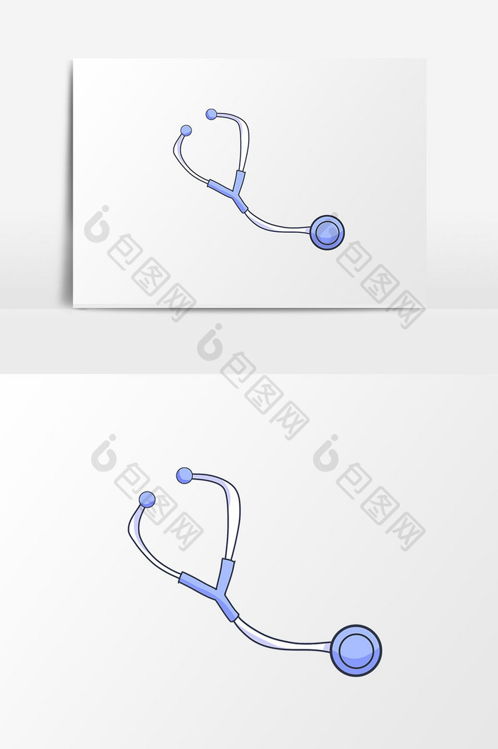 手绘卡通护士节听诊器